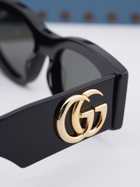 Gucci GG1754S 001 Square Sunglasses - Black / Grey main image 5